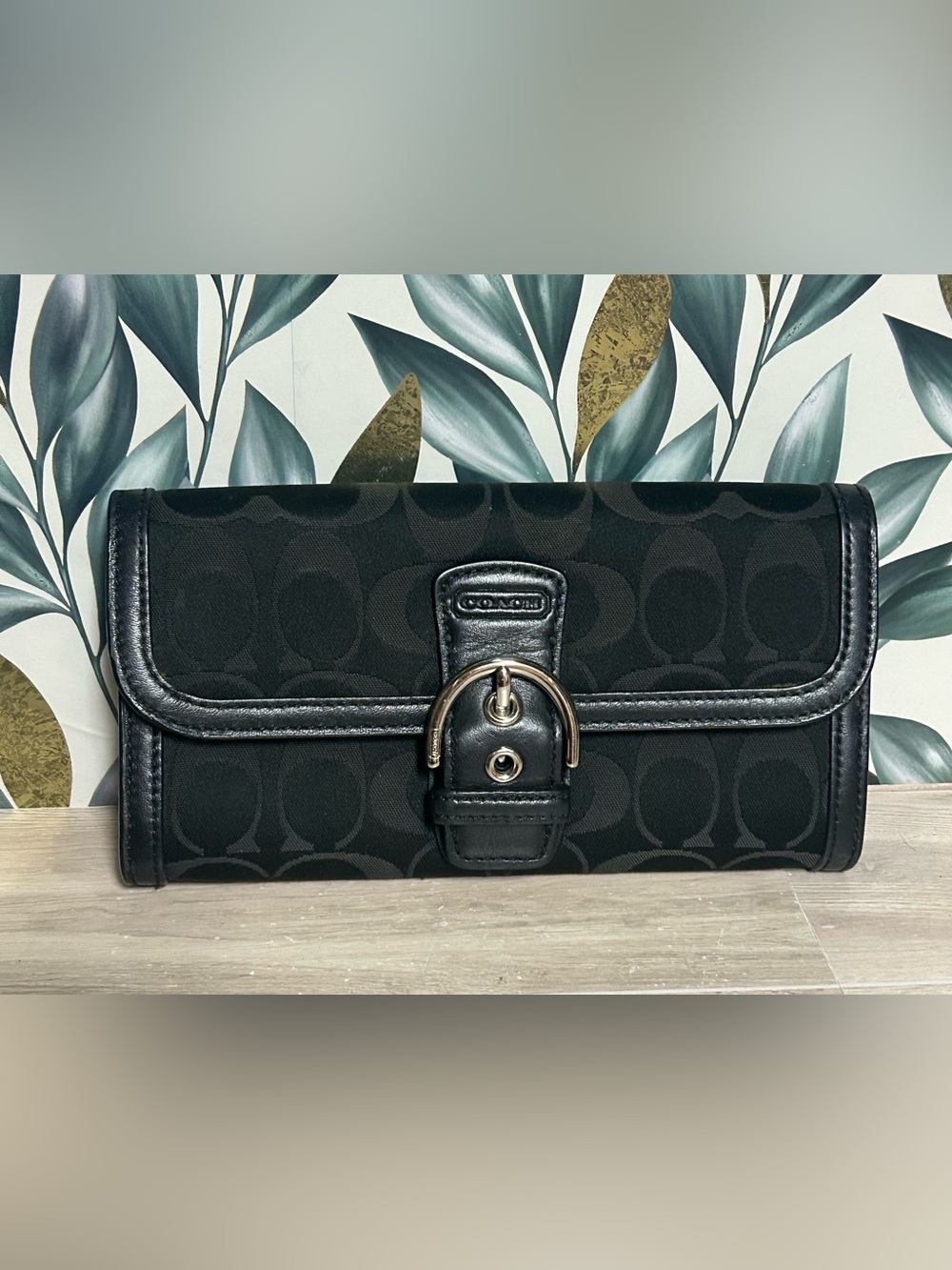 Vintage Coach Soho Signature Long Trifold Wallet